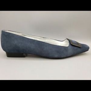 Chinese Laundry Rhoda Suede Flats, Blue, NWT